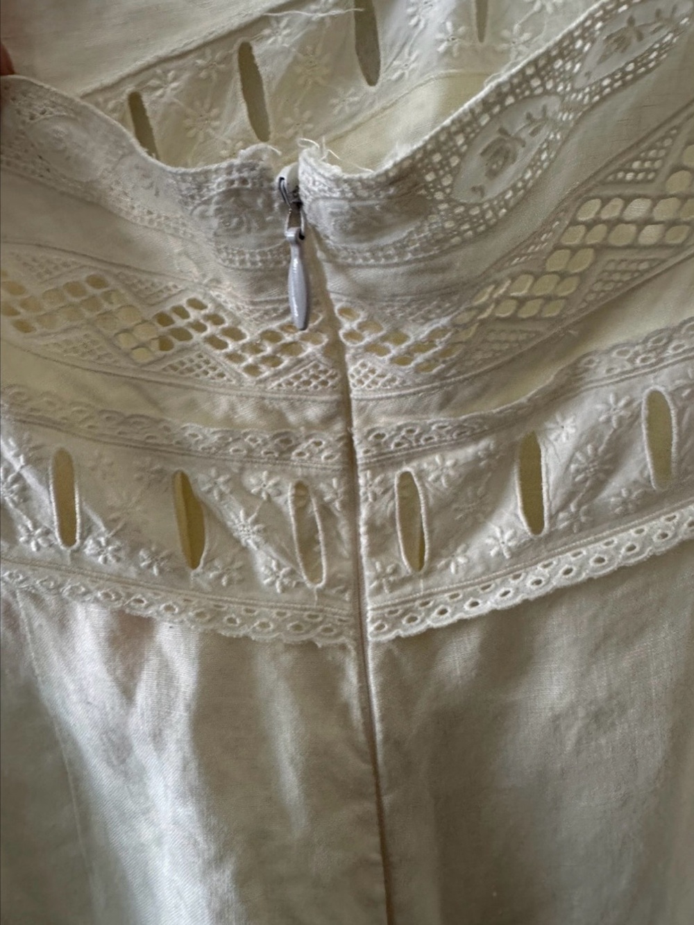 Chloe Cream Lace Insert Dress - Picture 7 of 10